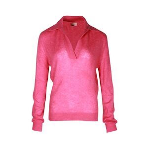 Khaite Jo Polo Sweater in Pink Cashmere